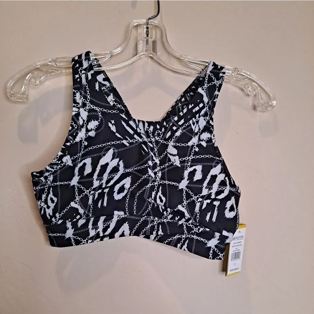 Eleven by Venus Williams Chain Print 90s Sport Bra NWT Small
